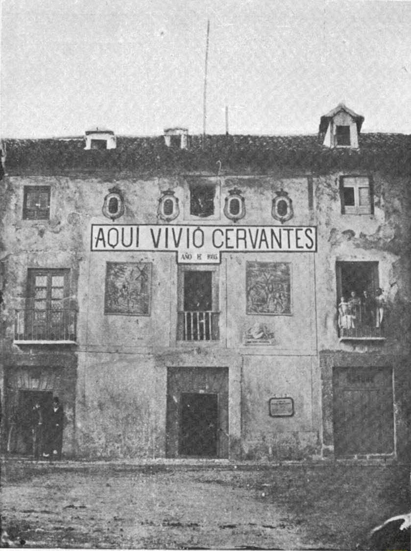 Imagen de la casa en que vivió Cervantes en la calle del Rastro.