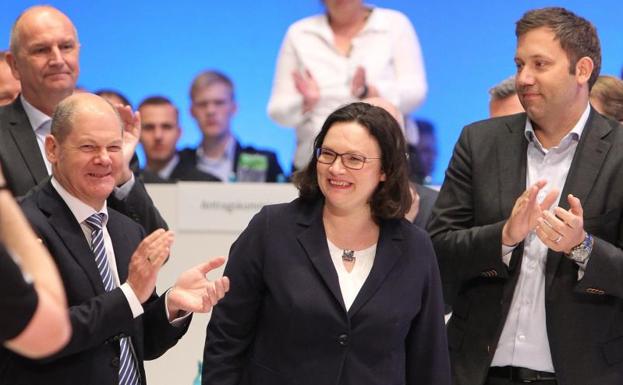 Andrea Nahles, nueva presidenta del SPD alemán.