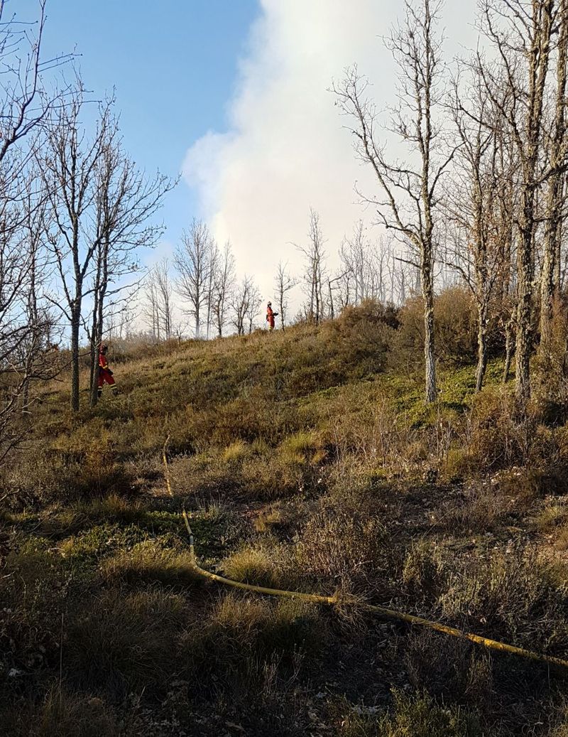 El incendio en el campo de tiro del Ferral se reactiva y obliga a intervenir a la UME