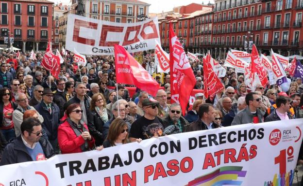 Manifestación del Primero de Mayo en Valladolid.