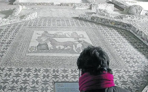Mosaico que se puede contemplar en el museo de Almenara-Puras.