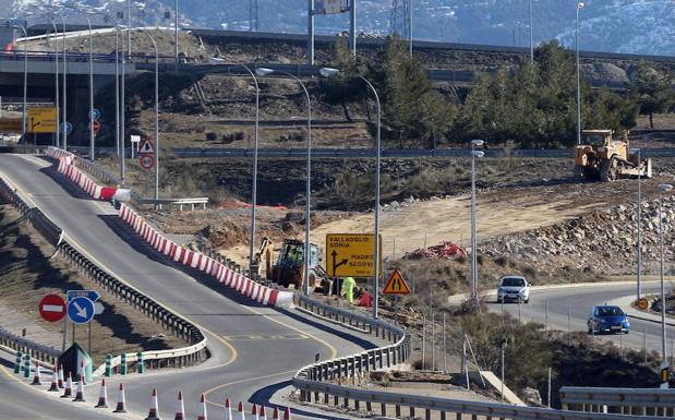 Obras de ampliación de la SG-20. 