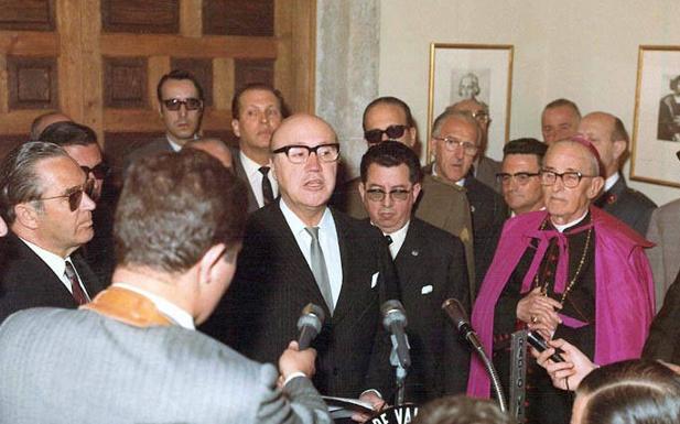 Inauguración de la Casa-Museo de Colón en mayo de 1968 en Valladolid.
