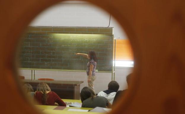 Aula de la Facultad de Económicas y Empresariales de Valladolid. 