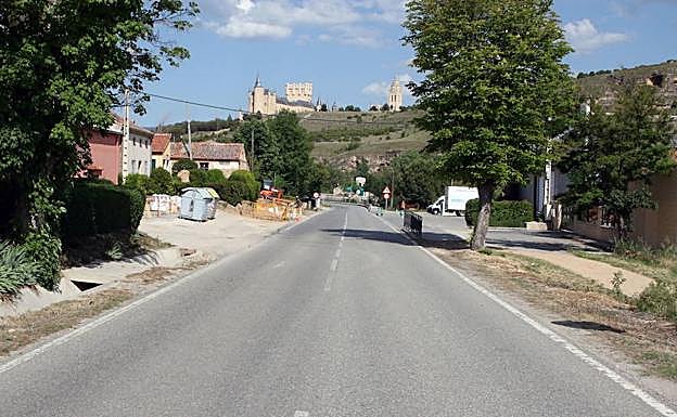 Un tramo de la carretera de Arévalo. 