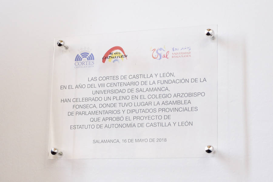 Sesión plenaria de las Cortes en Salamanca