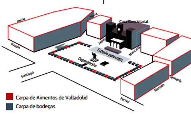 Plano de la Plaza Mayor para 'Valladolid Plaza Mayor del Vino' 