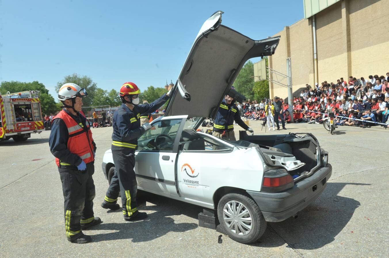 Fotos: Simulacro en Cristo Rey