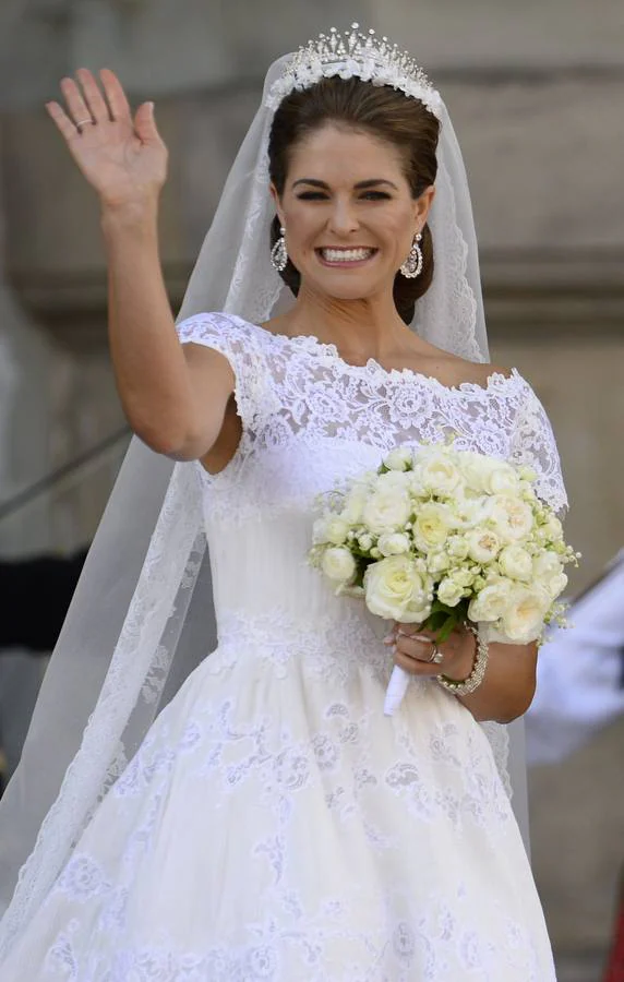 08.06.13 La princesa Magdalena de Suecia el día de su boda con el hombre de negocios Chris O'Neill.