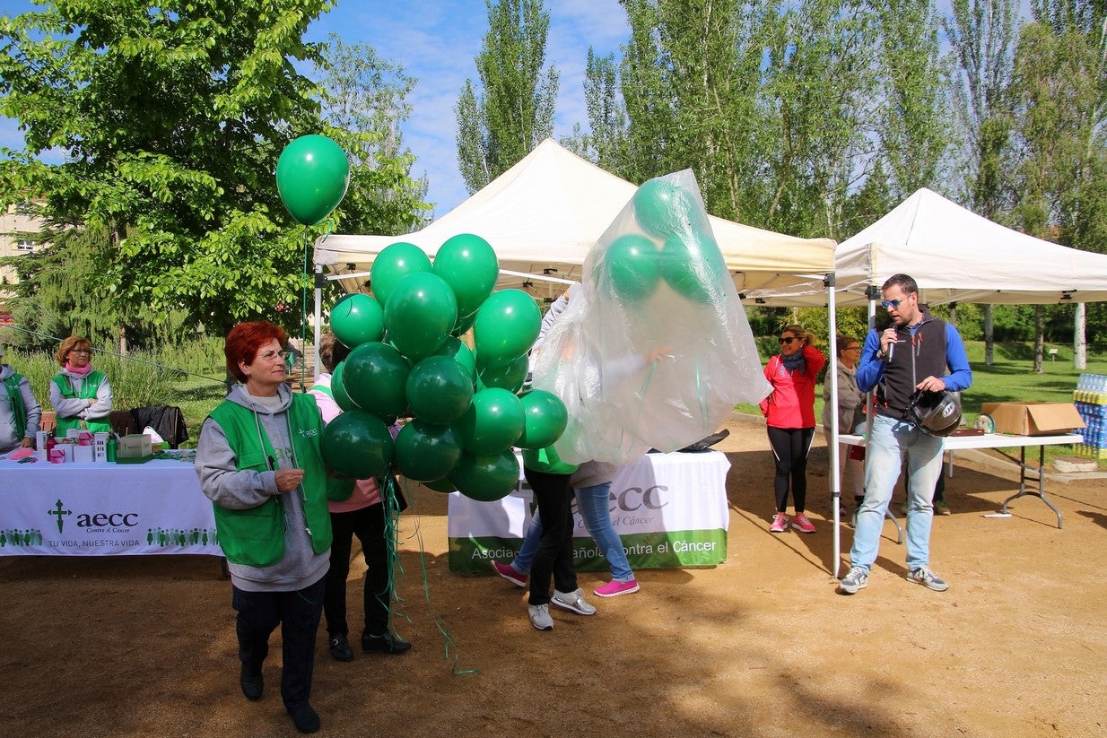 La marcha transcurrió junto al Canal de Castilla, 14 kilómetros de distancia en un recorrido de ida y vuelta por los caminos de sirga, hasta el conocido como puente de Moral