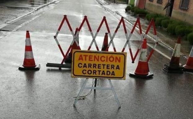 La carretera de Olivares a Villabáñez permanecerá cortada el fin de semana ante las lluvias previstas