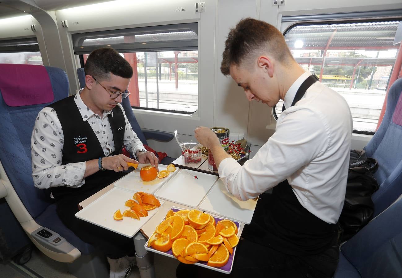 En un Avant con destino a Madrid-Chamartín, el equipo ofreció una degustaciónde pinchos a bordo