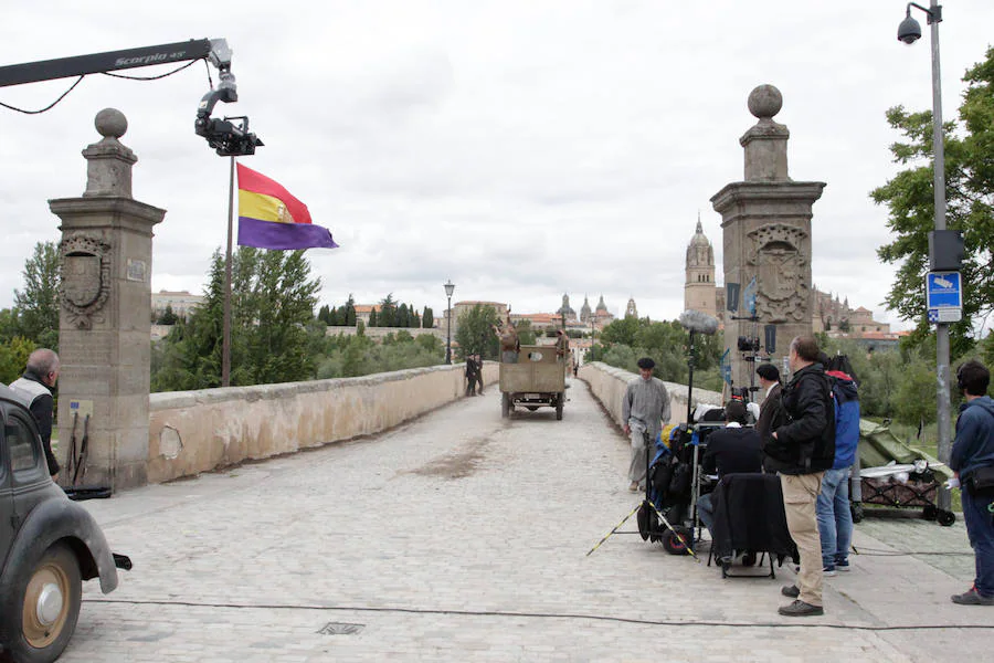 El alcalde y el vicerrector de Política Académica y Participación Social visitaron la grabación de la película