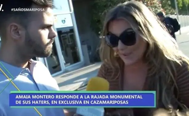 Amaia Montero durante su entrevista en el programa 'Cazamariposas'. 