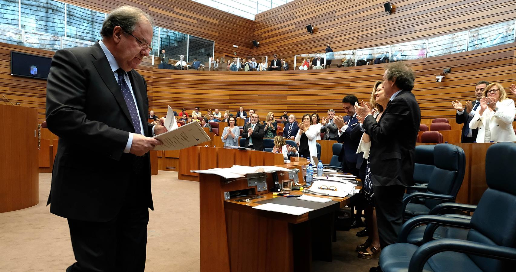 En su intervención, Juan Vicente Herrera ha defendido el acuerdo firmado con el sector, los grupos parlamentarios y el diálogo social de cara a la nueva PAC