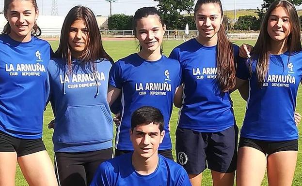 Atletas de La Armuña en el Nacional cadete. 