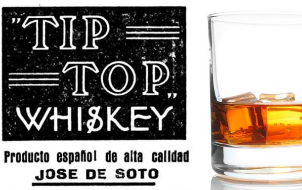 Anuncio en prensa de Tip Top Whiskey, diciembre de 1937.