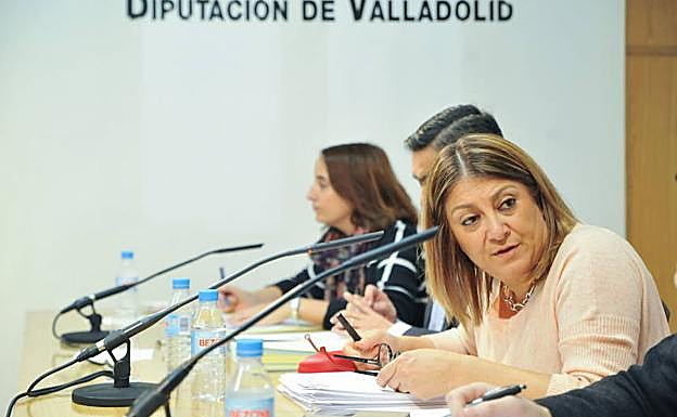 Teresa López, como presidenta de la Comisión de Investigación de Meseta Ski. 