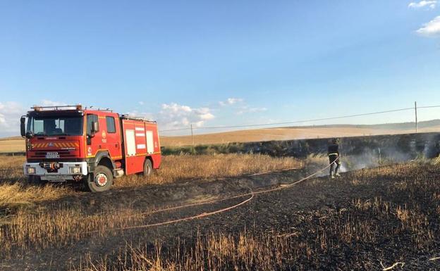 Incendio de ayer en Casasola de Arión. 
