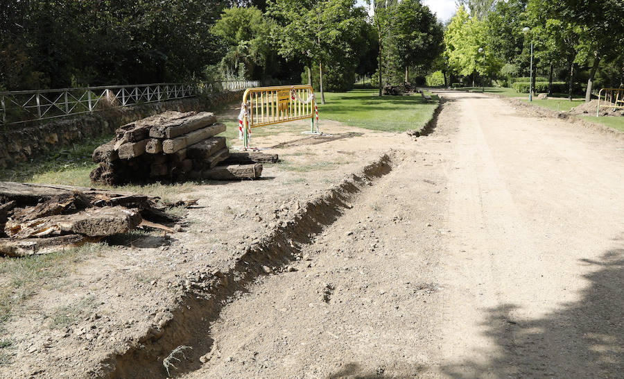 Primeros pasos de las obras del parque Isla dos Aguas. 