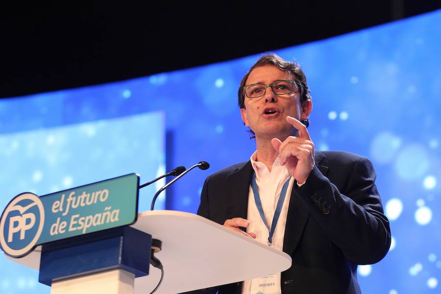 El presidente del PP de Castilla y León, Alfonso Fernández Mañueco, durante la inauguración del Congreso extraordinario del partido