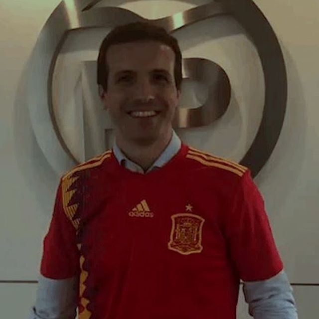 Con la camiseta de la Selección.