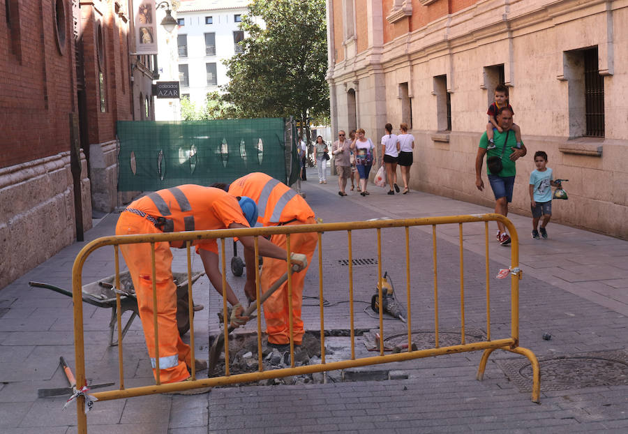 Fotos: Catas de las obras del parking de la Plaza Mayor de Valladolid