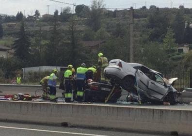 Imagen secundaria 1 - Fallece un vallisoletano en un accidente en la N-111 en Logroño