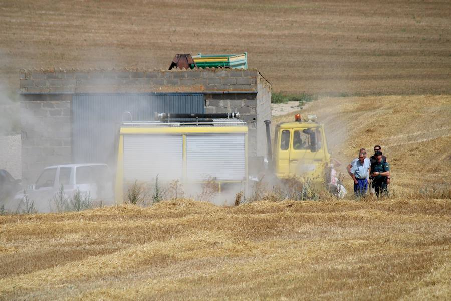 Fotos: Un incendio quema varias hectáreas de cereal y monte en Vertavillo
