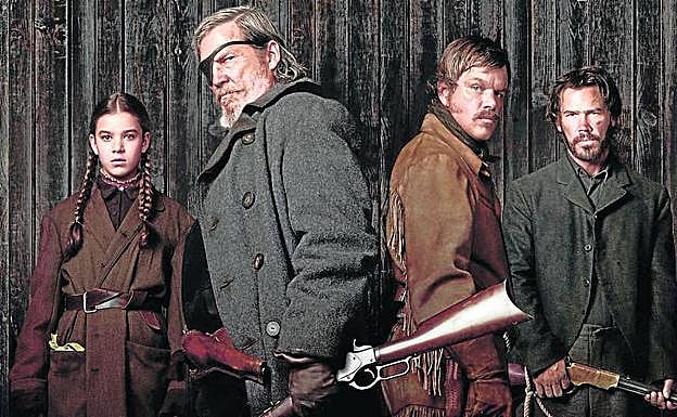 Protagonistas de 'True Grit' –conocida en España como 'Valor de ley'–, de los hermanos Cohen (2010).