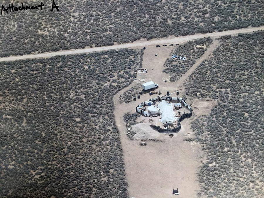 Vista aérea del campamento en el que se encontraban los niños..