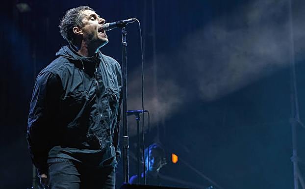 El cantante Liam Gallagher durante su actuación en el Sonorama. 