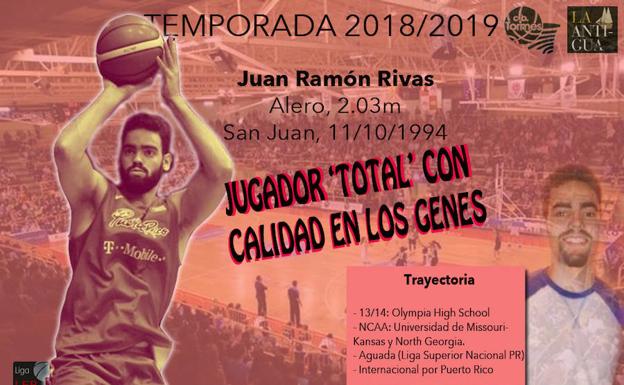 Fotomontaje del CB Tormes para anunciar la llegada de Juan Ramón Rivas. 