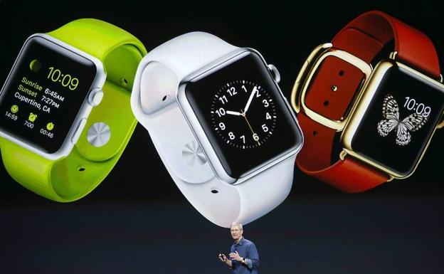 Tim Cook, presidente ejecutivo de Apple, durante la presentación del nuevo iwatch, en Cupertino.