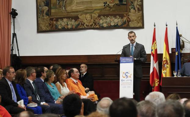 El Rey FelipeVI presidió la inauguración del pasado curso universitario en el Paraninfo. 