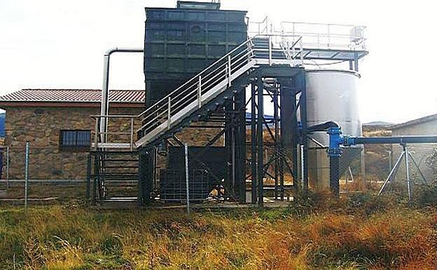 Estación potabilizadora de agua en la localidad segoviana de La Losa. 