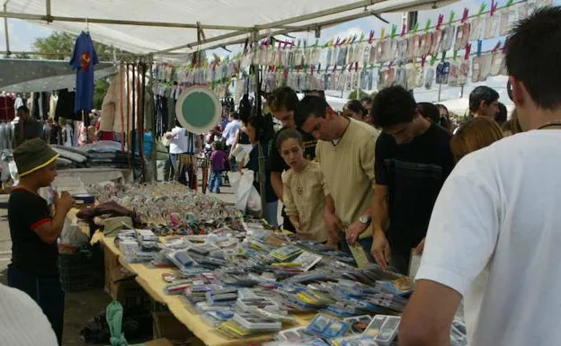 Un puesto del mercadillo de la Aldehuela.