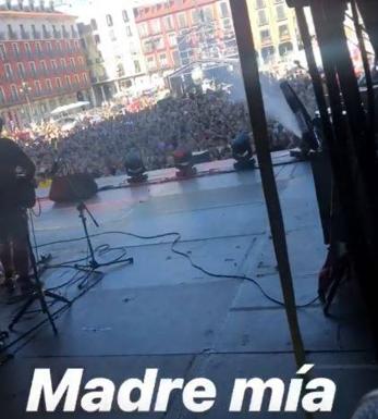 Historia publicada por el cantante Roi Méndez sobre la Plaza Mayor de Valladolid.