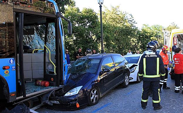 Una imagen del accidente ocurrido en Vía Roma el 14 de agosto. A. Tanarro