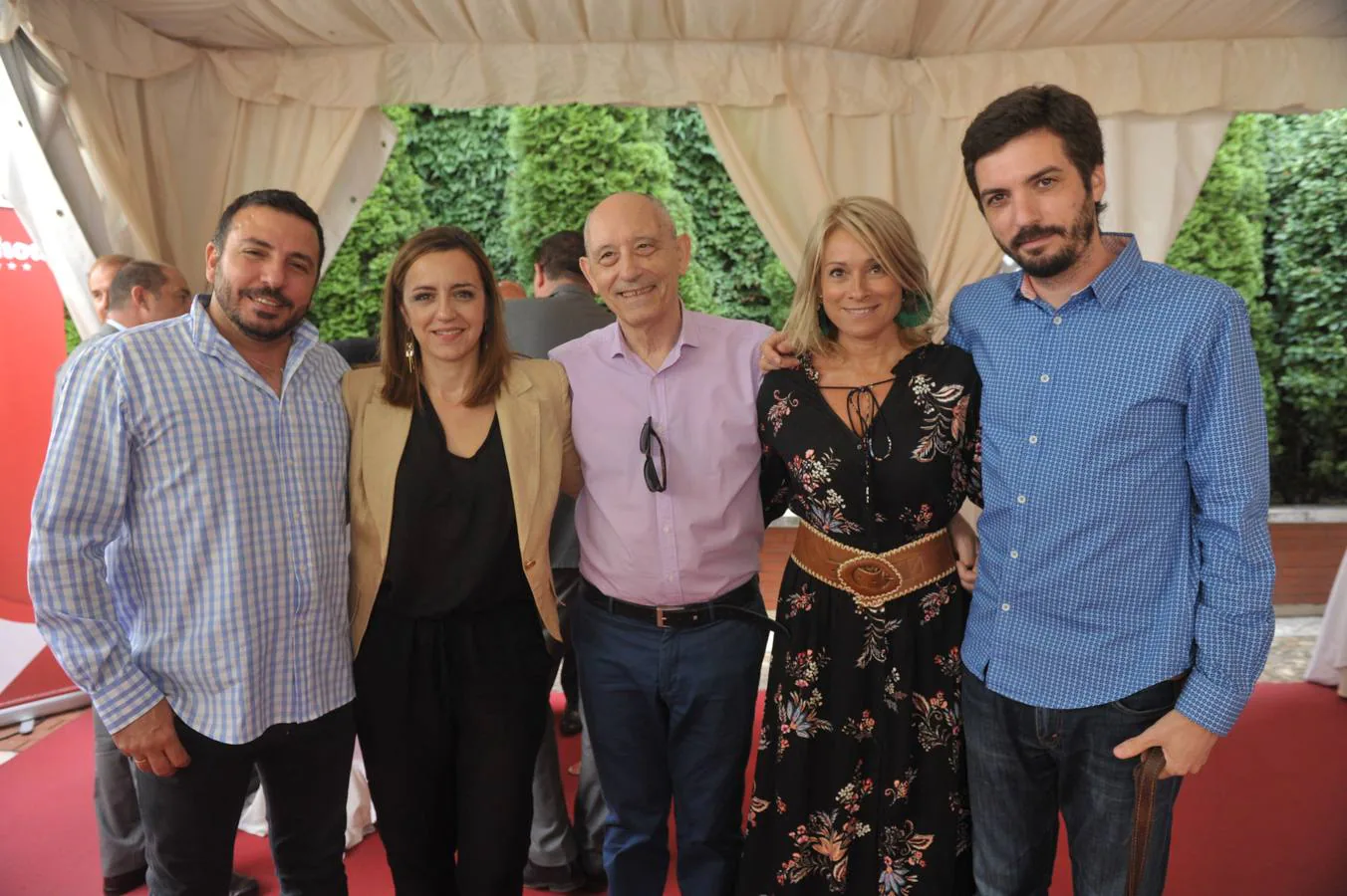 Luis Enrique Valdés, Marta Valsero, Antonio Piedra, Pilar Alonso y Carlos Martín, de la Fundación Jorge Guillén.