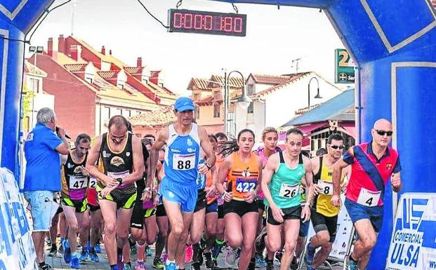 Salida de la prueba de cross en Fuensaldaña.