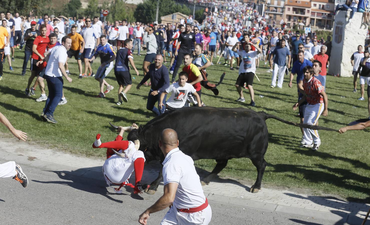 Dos personas han resultado heridas, al parecer uno con una posible cornada en la pierna