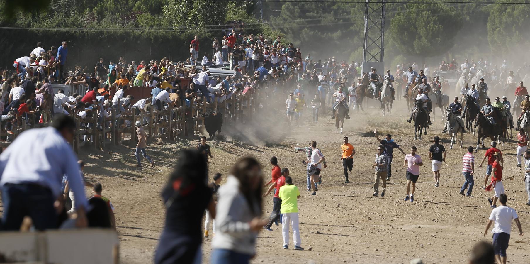 Dos personas han resultado heridas, al parecer uno con una posible cornada en la pierna