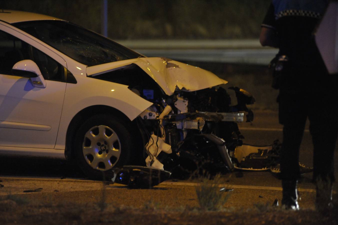 El accidente se registró a la altura del kilómetro 2 de la VA-20, a la altura de la Avenida de Santander