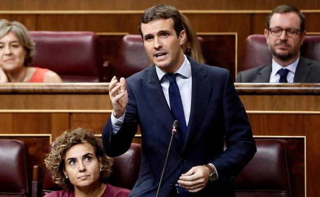 El presidente del PP, Pablo Casado.