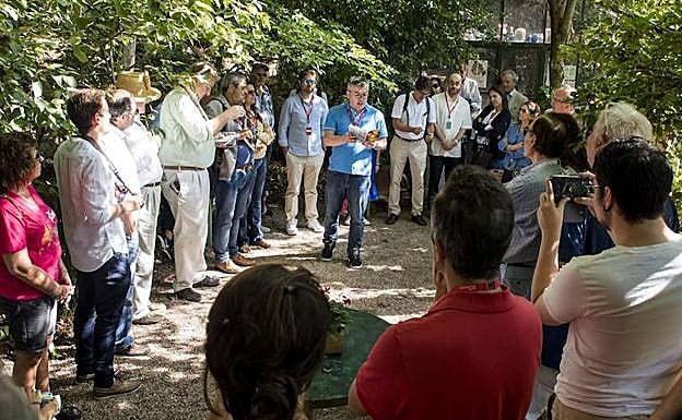 Participantes en la lectura en el Romeral de San Marcos.