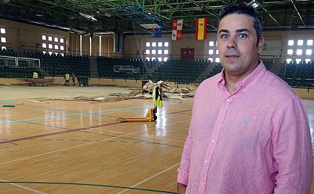 El presidente Álvaro Fernández, en el Pedro Delgado.