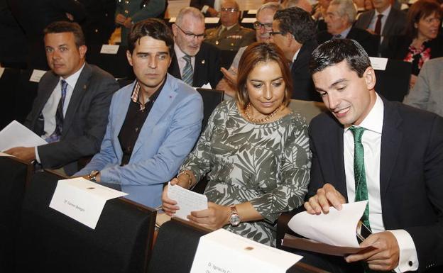 De izquierda a derecha, Juan Pablo Izquierdo (Ciudadanos), Juan Gascón (Ganemos), Miriam Andrés (PSOE) y David Vázquez. 