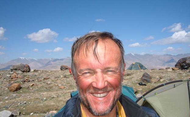 Fernando Garrido, en la cima del Aconcagua.