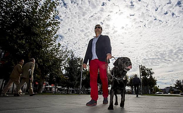 Javier y Meira pasean por la Acera de Recoletos. 